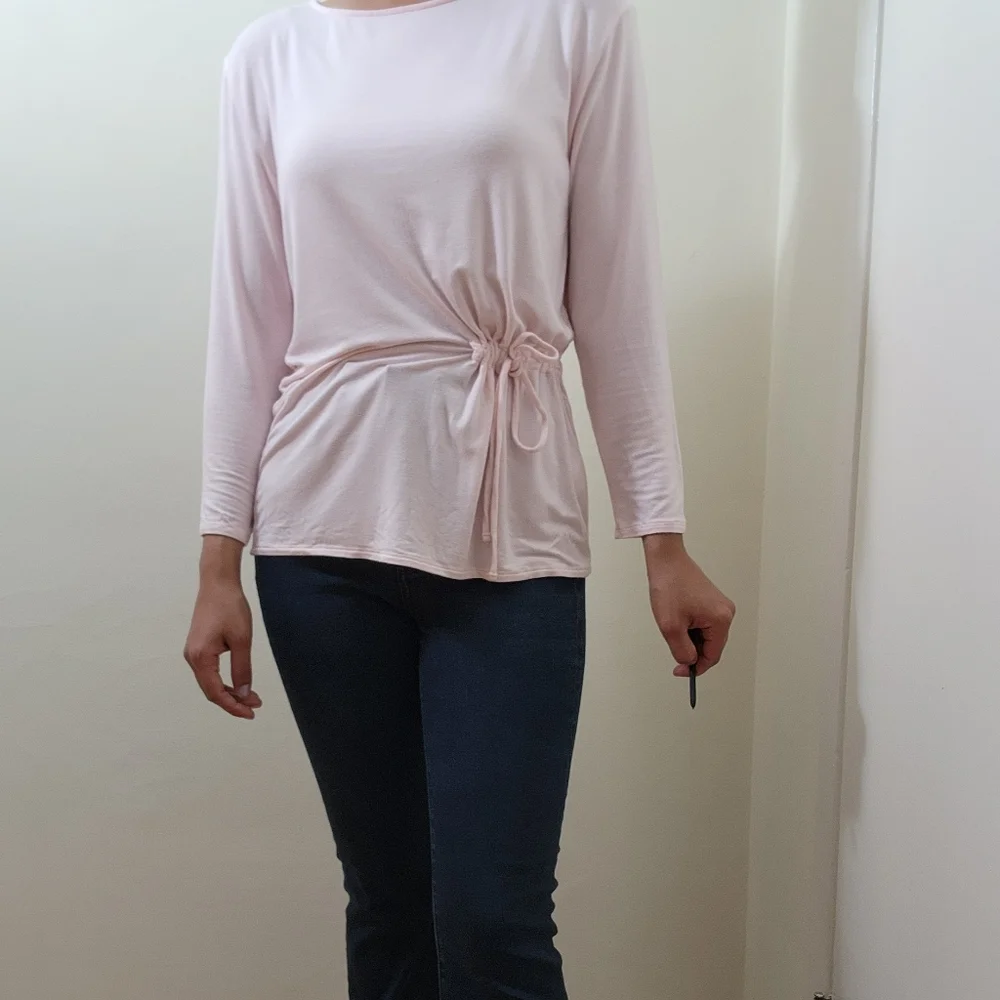 J. Crew Women's size 2 Top Pink Drawstring - Picture 1 of 7